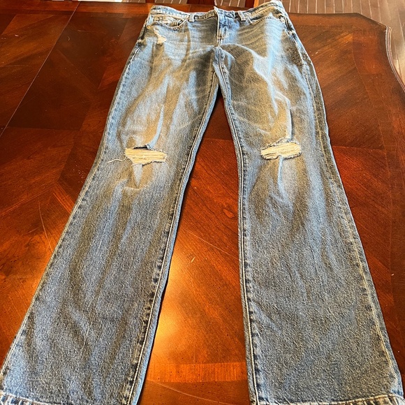 LUCKY BRAND Lucky Legend Peace Sign Wings Embellished Easy Rider Mid Rise 8/29L - Picture 1 of 6